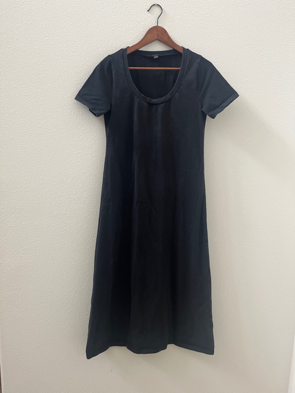 J. Crew Black T-Shirt Midi Dress